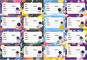 Book name sticker platinum series