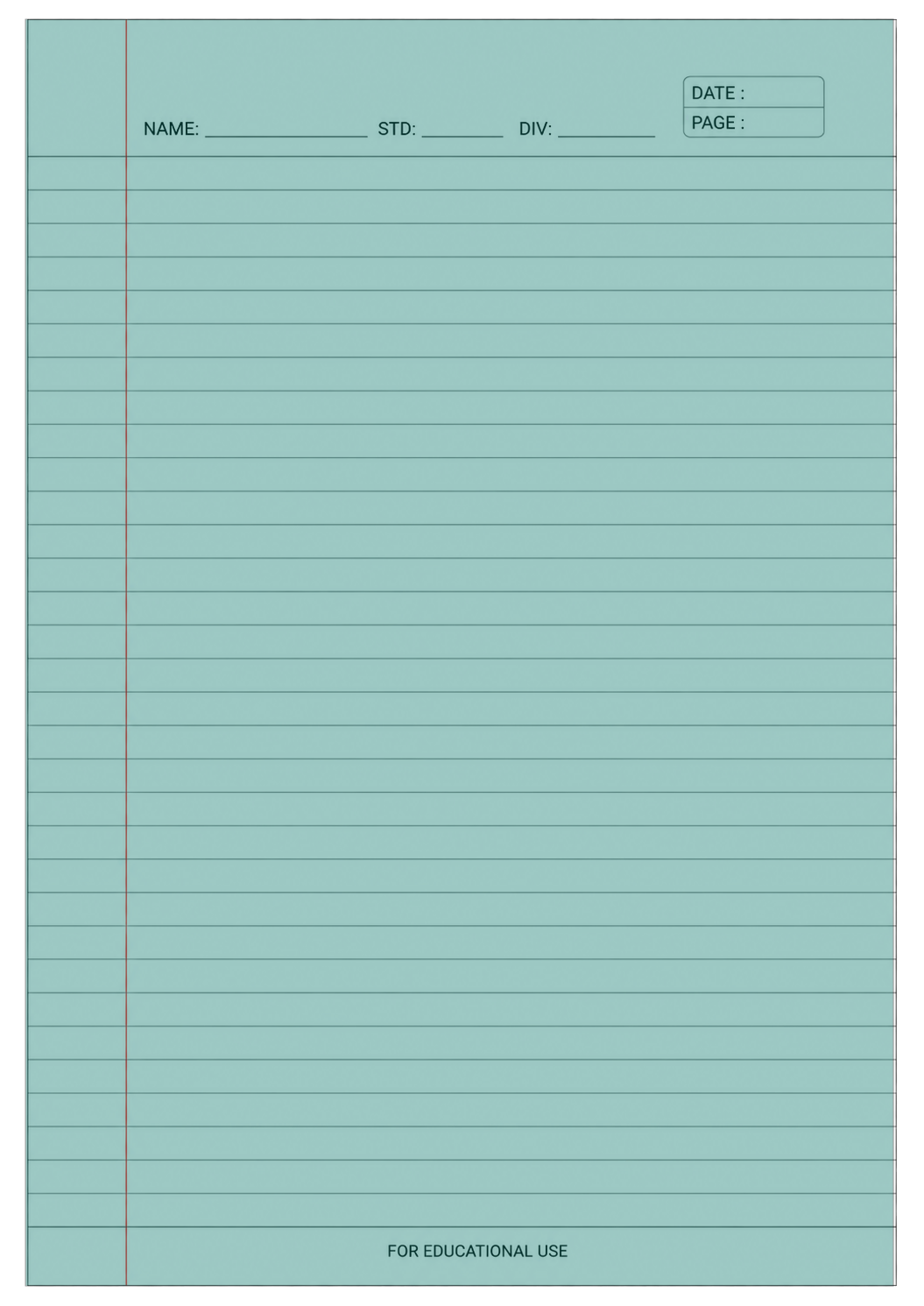 A4 designer pastel colour one side