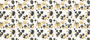 Gift Balloon black gold