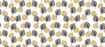 Leaf Pattern black golden