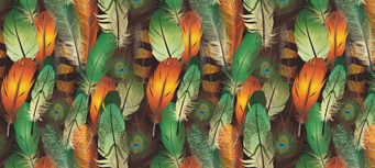 Feathers wrapping design