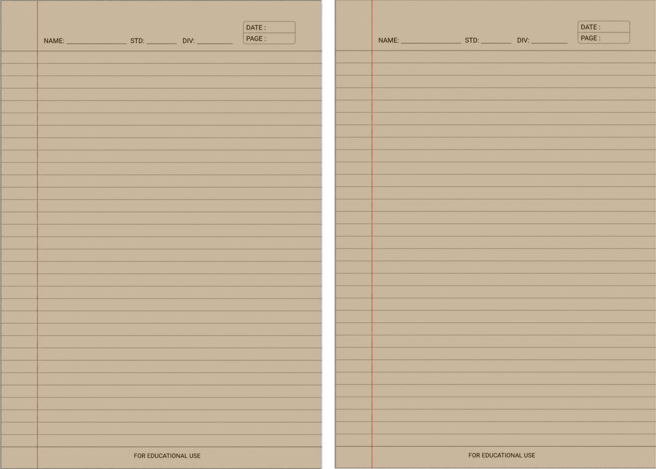A4 designer pastel colour both sides